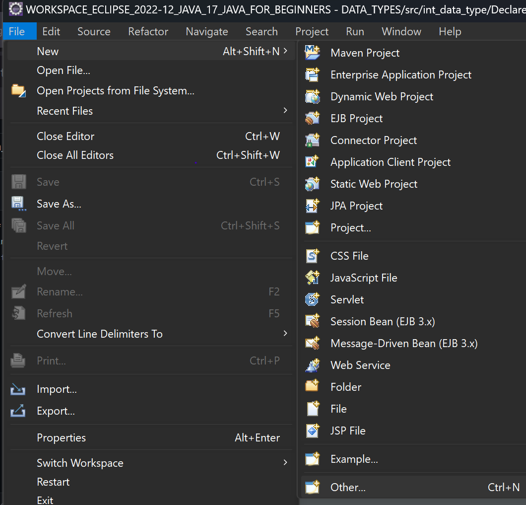 Working with Data Types # | JavaForBeginners